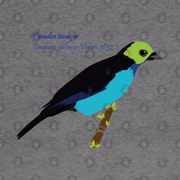 Paradise tanager bird by uncutcreations